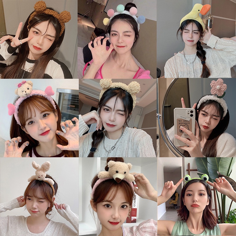 Băng đô cài tóc rửa mặt Họa Tiết Hoạt Hình Vui Nhộn Sáng Tạo