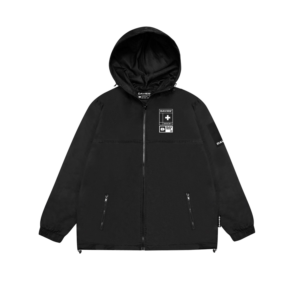 Áo khoác dù nam nữ form rộng có nón màu đen local brand DAVIES Đ.iên| D28-AK4.