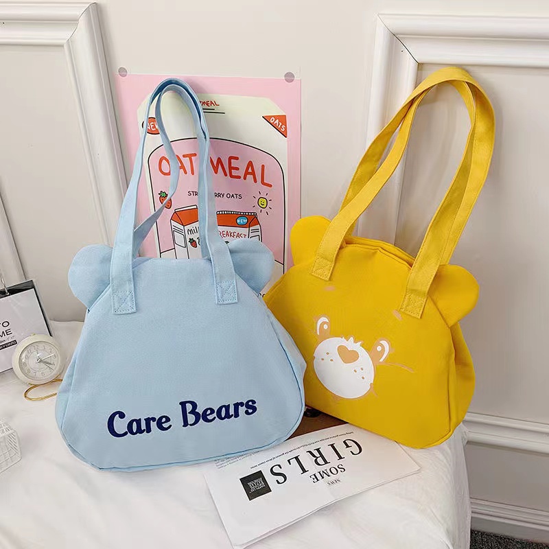 Túi tote Đeo Vai Bằng Vải Canvas In Hình Hoạt Hình Nhật Bản Và Hàn Quốc Cho Nữ