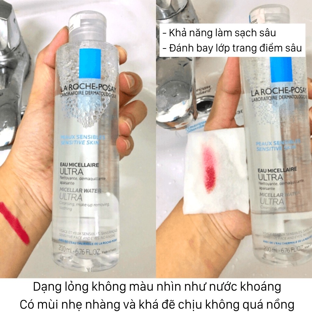 Nước Tẩy Trang La Roche-Posay Effaclar Micellar Water Ultra Làm Sạch Sâu Dành Cho Mọi Loại Da Và Da Nhạy Cảm (400ml)