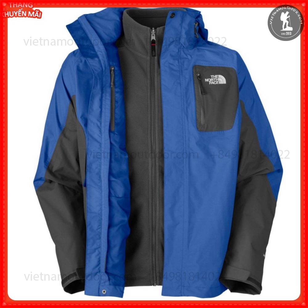 ✖✁◄Áo Khoác nam the North Face 3 lớp nỉ có nón- bên trong lót cực ấm -áo mặc kiểu tháo rời thành gió