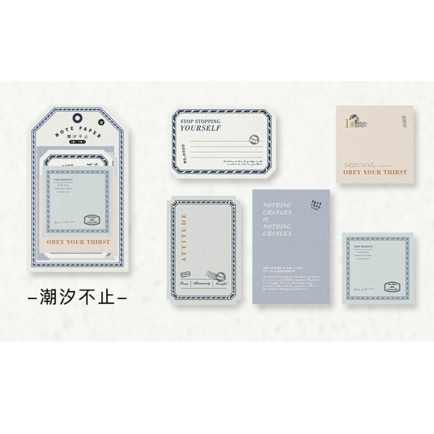 Giấy note thẻ Card Phong cách vintage Ghi Chú 4 Ngày Đáng Yêu Trang trí sổ tay bullet journal STKTH