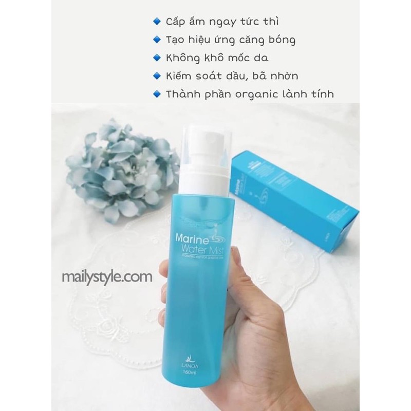 Xịt khoáng Căng Bóng da MARIN WATER MIST LANOA