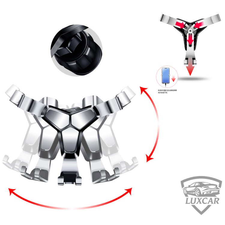 Giá đỡ điện thoại LUXCAR kẹp cửa gió điều hòa ô tô | BigBuy360 - bigbuy360.vn