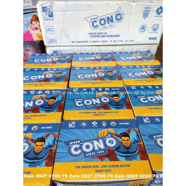 Pin con ó ( mẫu mới), 1 hộp 48 viên, sản phẩm đạt tiêu chuẩn ISO 9001, pin tiểu AA của PINACO.