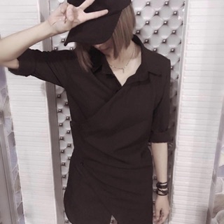 Áo sơ mi vạt chéo siêu hot