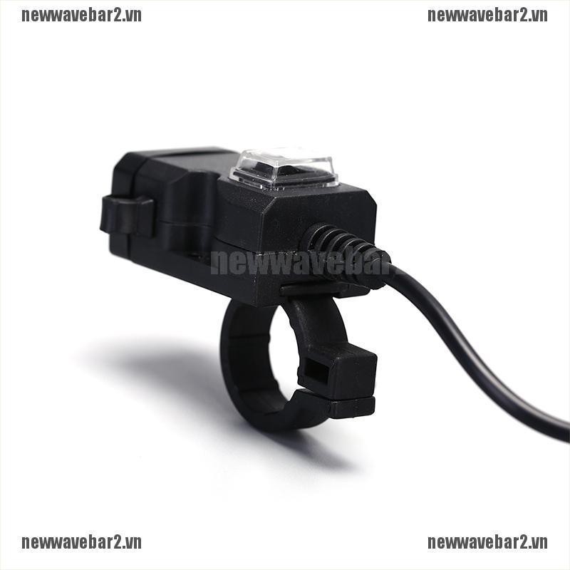 Bộ 2 Ổ Cắm Sạc Usb Kép 12v Chuyên Dụng Cho Tay Cầm Xe Mô Tô