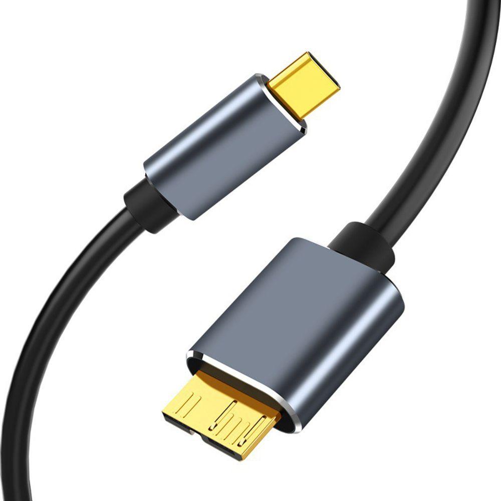 Dây Cáp Sạc Ổ Cứng Ngoài USB C 3.0 AUGUSTINE Type C Sang Micro B 0.5 / 1 / 1.5 / 2m