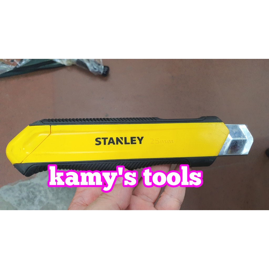 Dao rọc cáp cán nhựa cao su 7 inch 180mm rộng 25mm Stanley model STHT10425-8 và lưỡi dao rọc giấy stanley 25mm 0-11-325