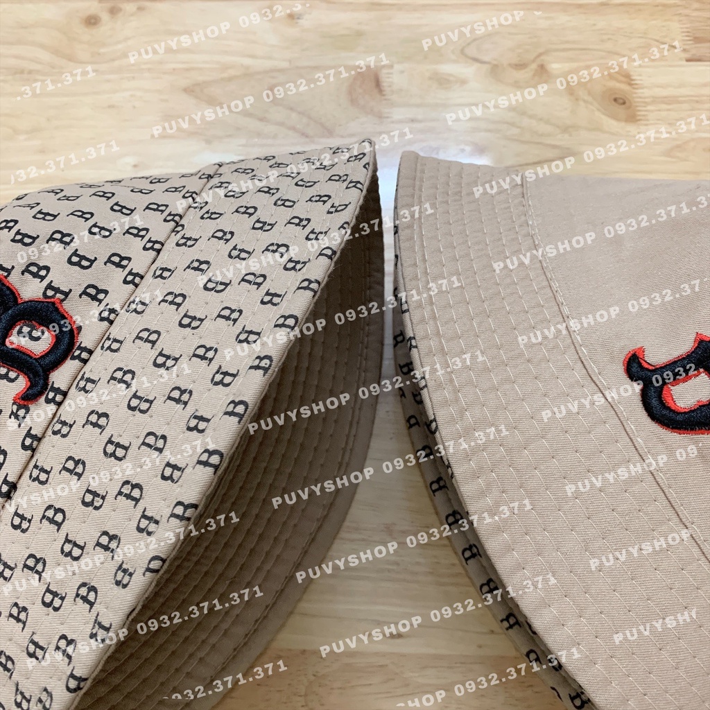 NónCỤP đơn giản thời trang nam nữ- Hai Mặt Sụp Thêu Bê B  - mũ bucket tai bèo vành