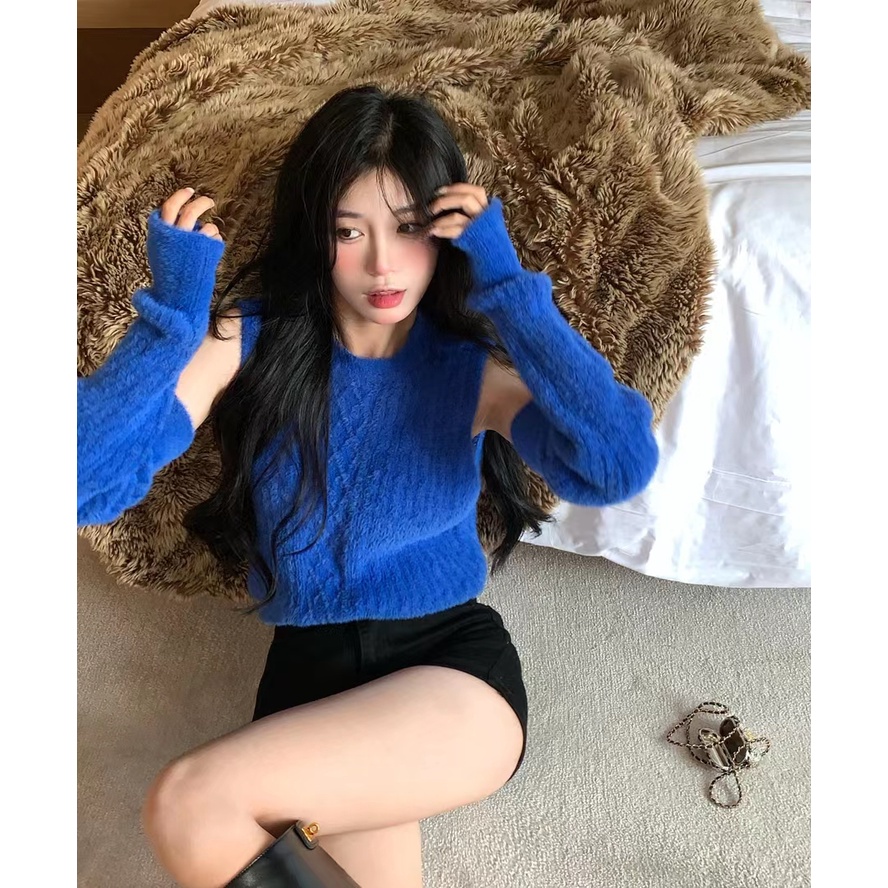 DUNEA Áo len phong cách Hàn Quốc thời trang phong cách cho nữ