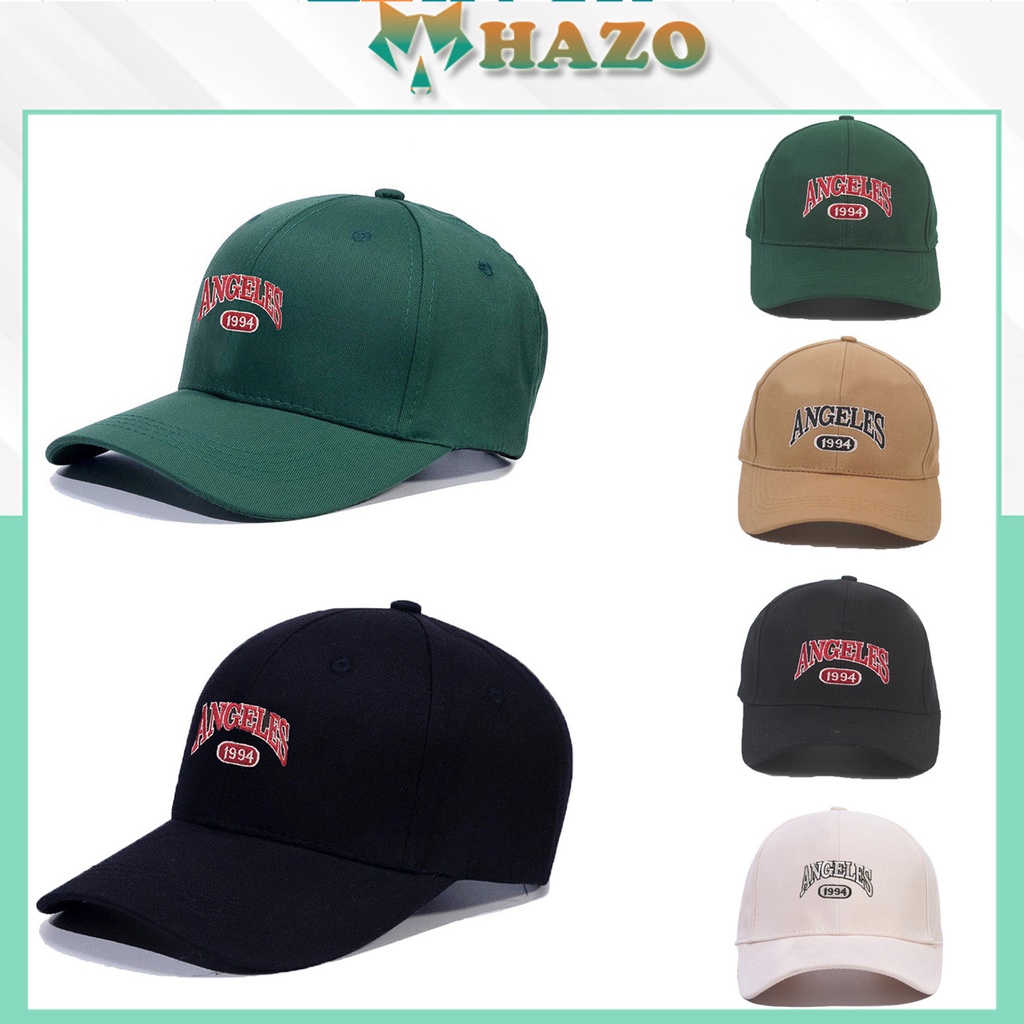 Mũ Lưỡi Trai Nón Kết Nhung Cao Cấp Thêu Chữ Angeles 479 Phong Cách Ulzzang Form Unisex Nam Nữ - Hazo