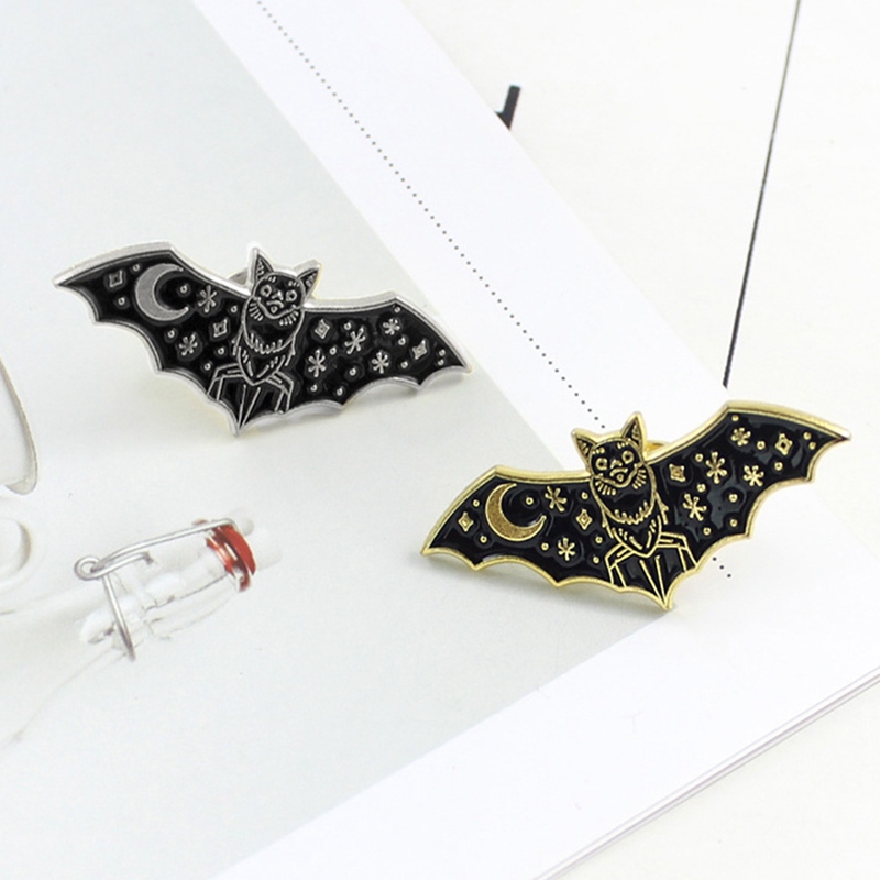 Huy Hiệu Cài Áo Kim Loại Hình Chú Dơi/Người Dơi Độc Đáo