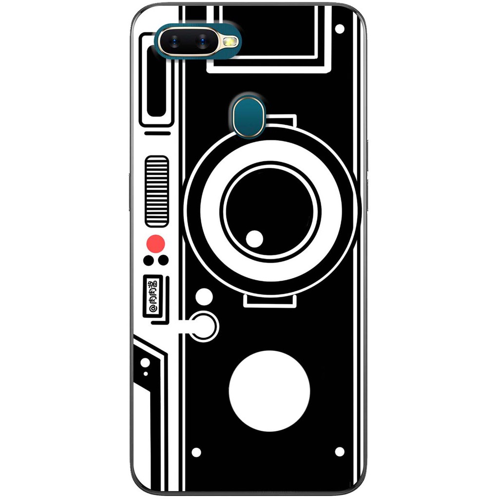 Ốp lưng nhựa dẻo Oppo A12, A5s, A7 2018 in hình Máy chụp hình