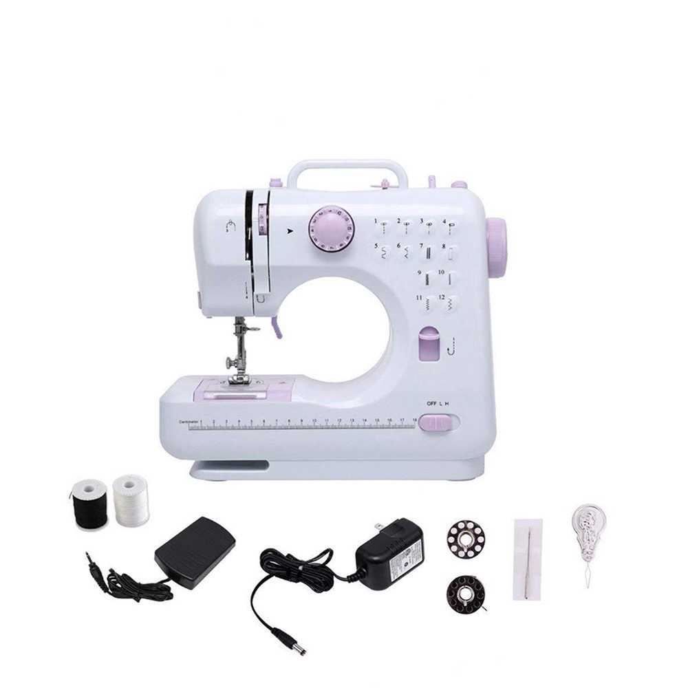 Máy May Mini Gia Đình UFR 705 - Máy Khâu Mini Gia Đình 12 Đường May, Có Vắt Sổ, May Được Vải Thun Kè