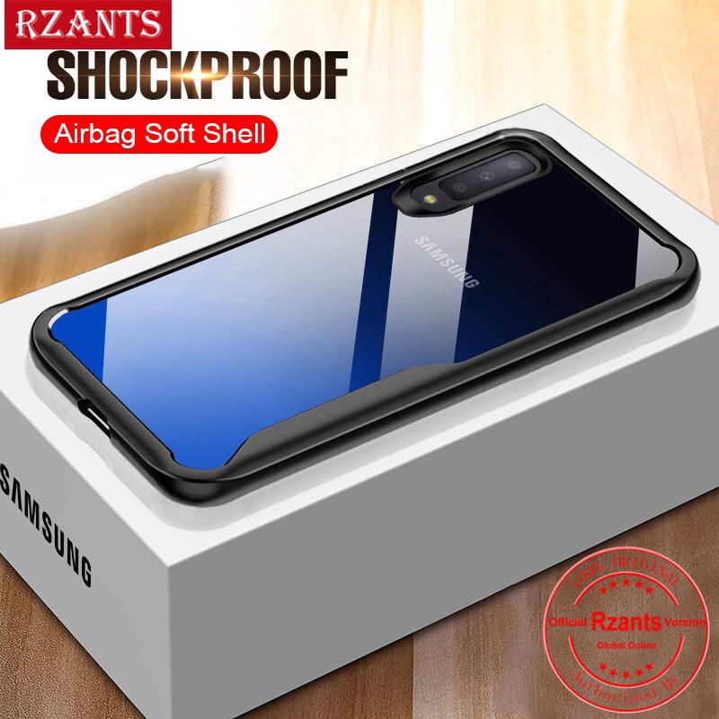 Ốp lưng màu đen trong suốt + 4 góc chống trầy cho điện thoại Samsung Galaxy A7/J4 Plus/J7 Prime/J7 Pro/A9