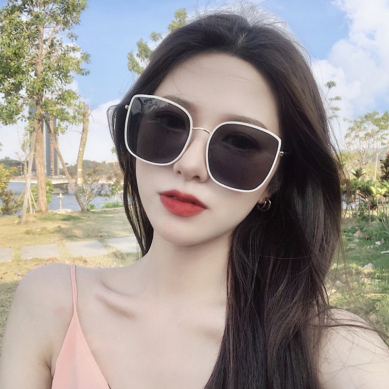 Kính Mát Chống Tia UV Gọng Lớn Phong Cách Harajuku Hàn Quốc Mới 2022 Cho Nữ