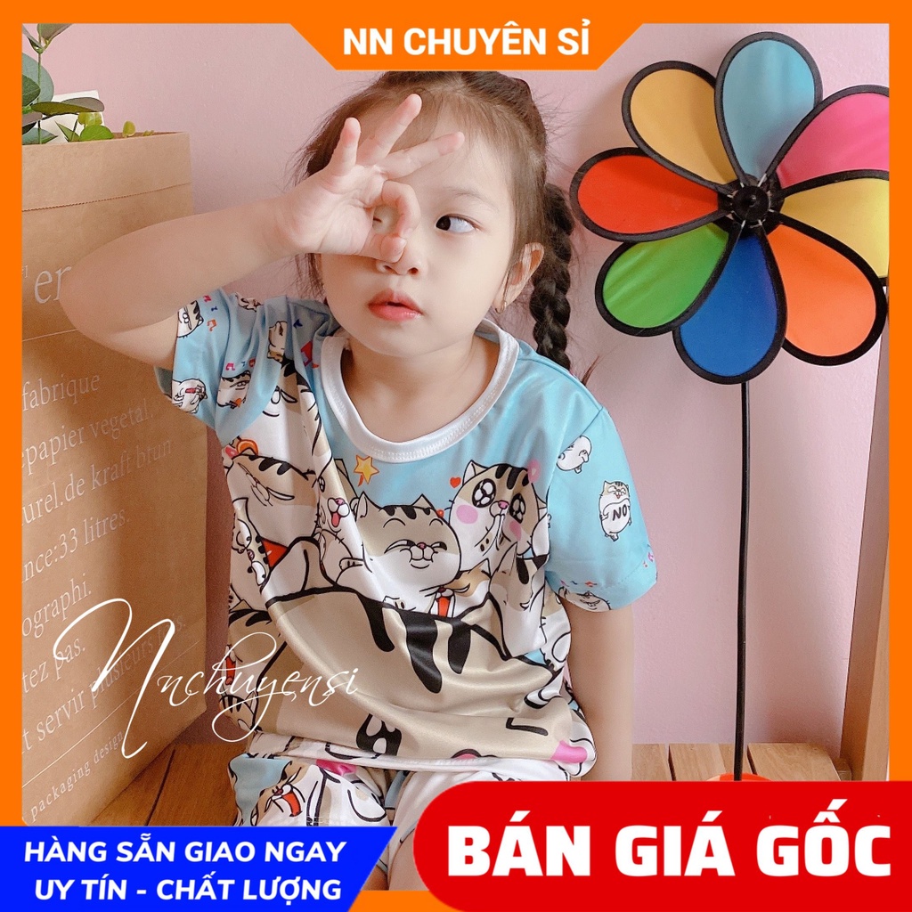 Đồ bộ bé trai bé gái 35 ký hoạt hình 3d bò sữa doremon kitty siêu nhân công chúa DBRBD TỔNG HỢP SIZE S