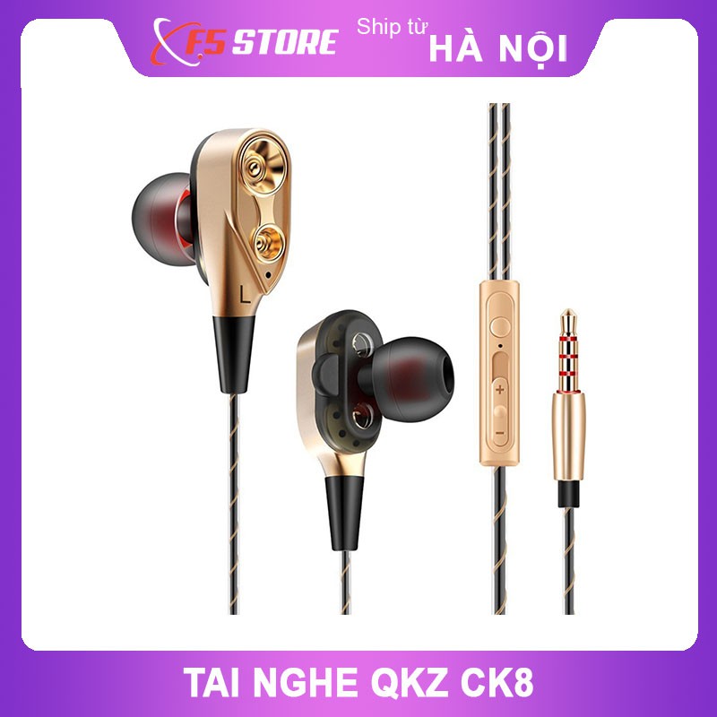 Tai nghe QKZ CK8 - Dual Driver, Có mic