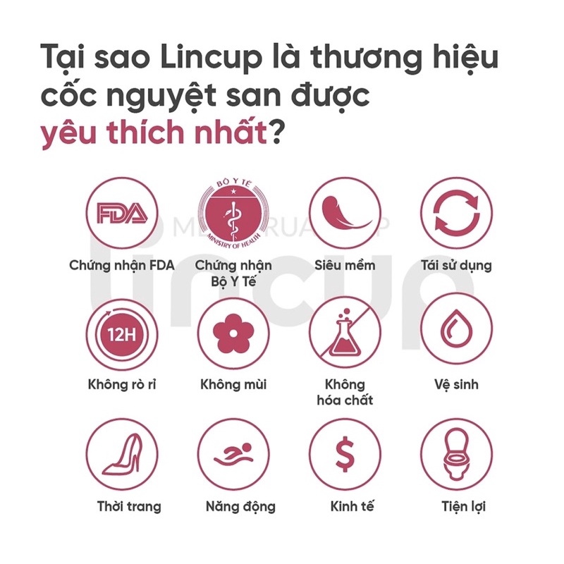 Cốc nguyệt san Lincup chính hãng chuẩn nhập khẩu Mỹ 🇺🇸, chất liệu silicon y tế an toàn cho sức khoẻ - Zeeboo