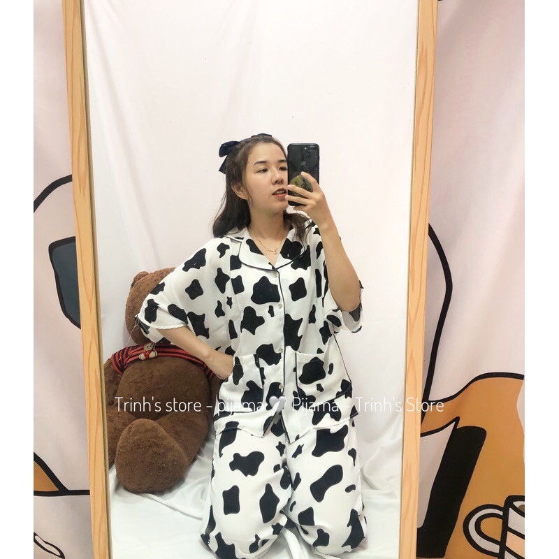 Pijama cánh dơi hình bò sữa ( freesize ) hình shop tự chụp