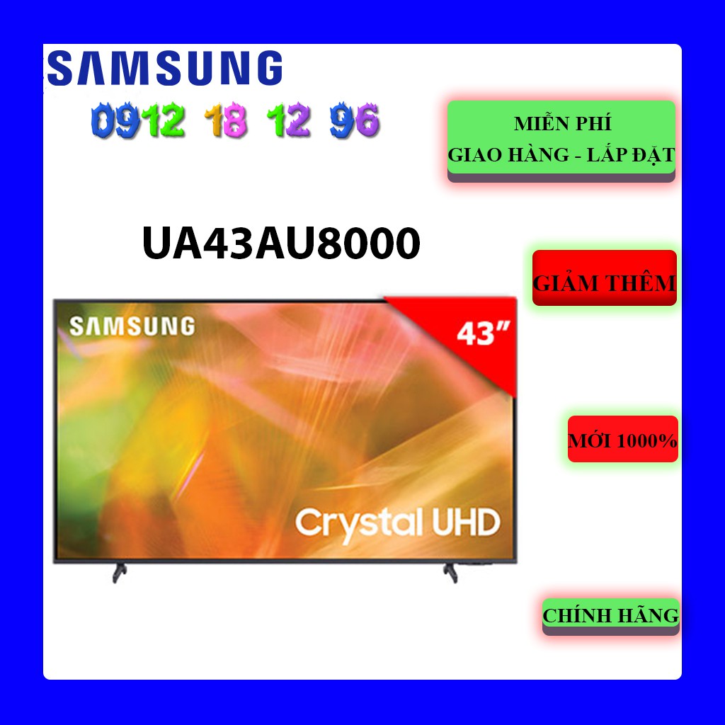 FREESHIP _ Smart Tivi Samsung UA43AU8000 4K 43 inch |SAMSUNG 43AU8000