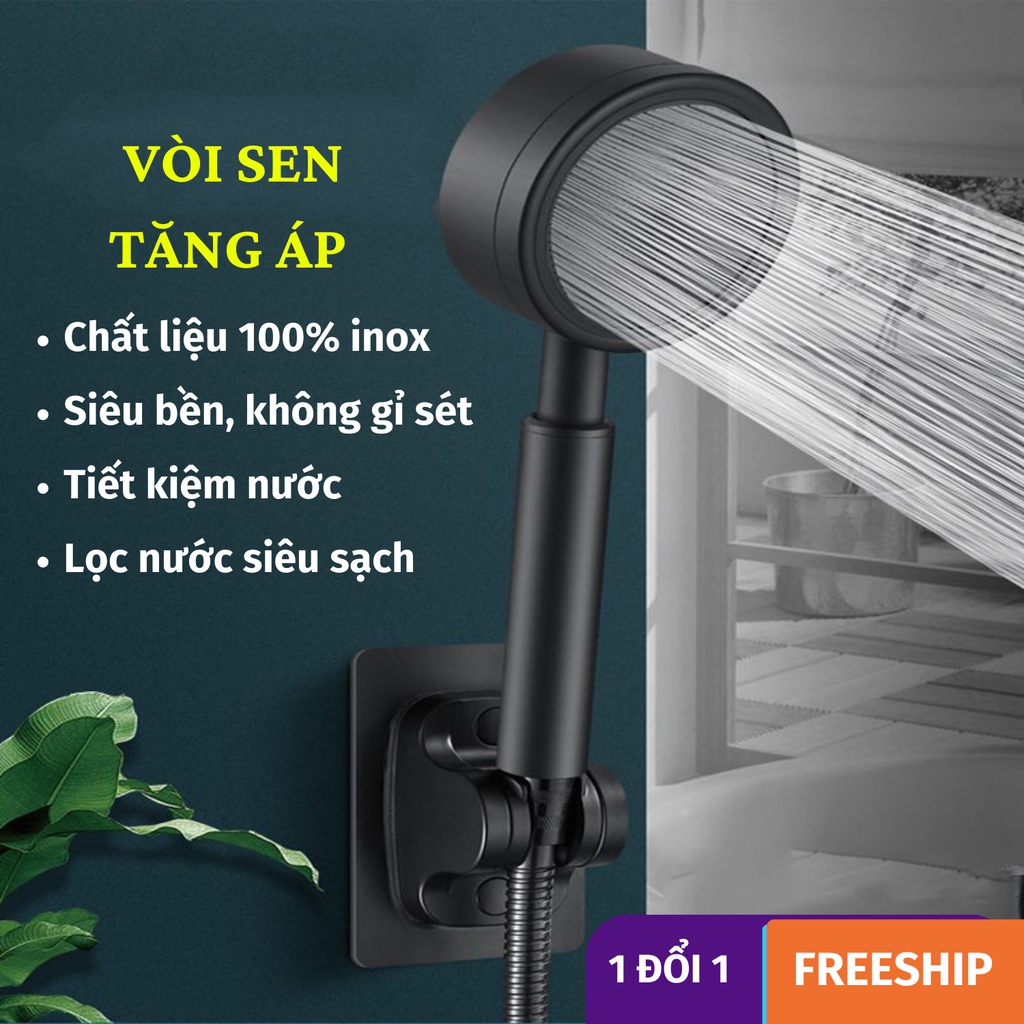 Vòi Hoa Sen Vòi Tăng Áp Lực Nước Cầm Tay Chất Liệu Chống Hoen Rỉ Cao Cấp NOBITA OFFICIAL