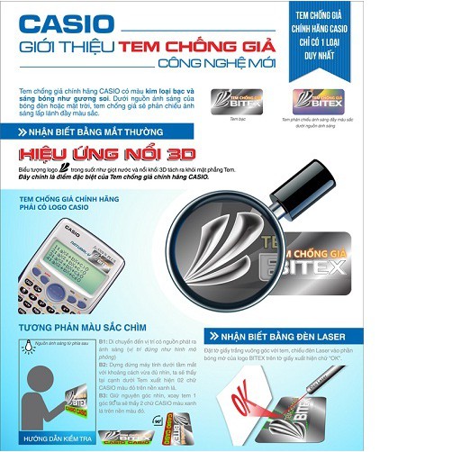 Máy tính Casio DH-12 - Chính hãng Casio - Bảo hành 7 năm