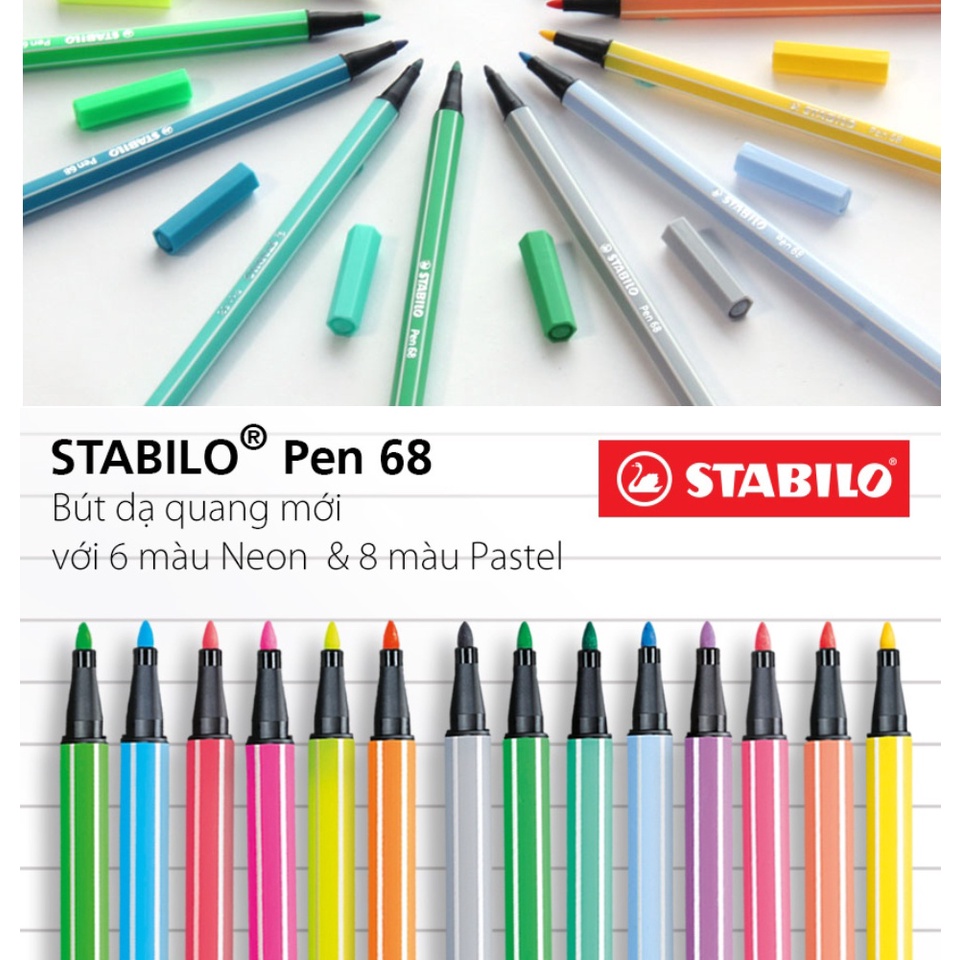 Bút Felt tip Stabilo Point pen 68 cỡ 1mm