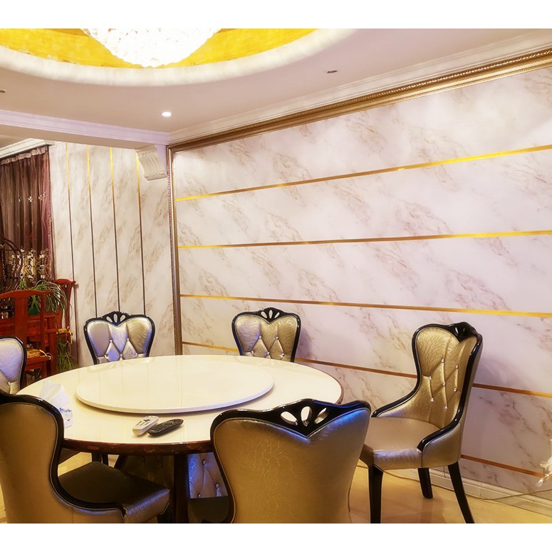 Cuộn 50m dài chỉ dán viền tường VÀNG BÓNG, BẠC BÓNG