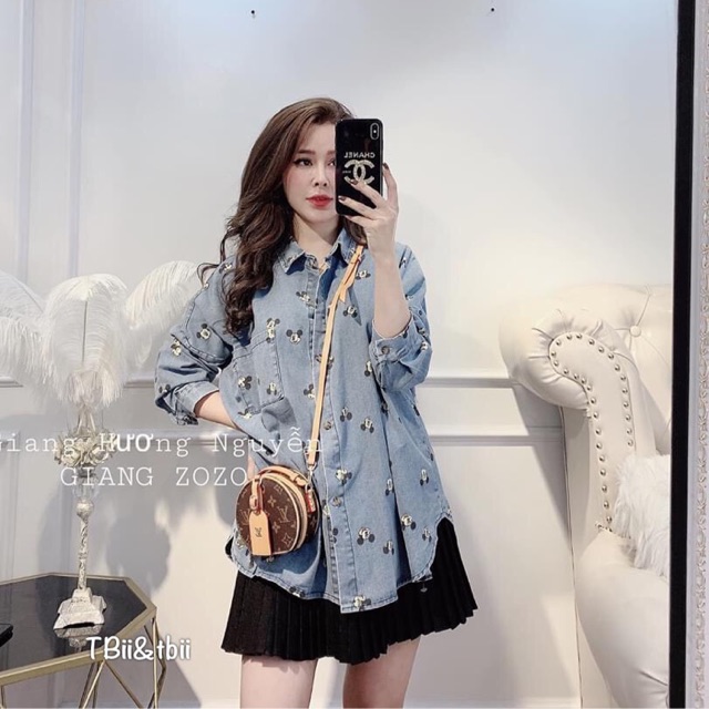 Áo sơ mi bò micky