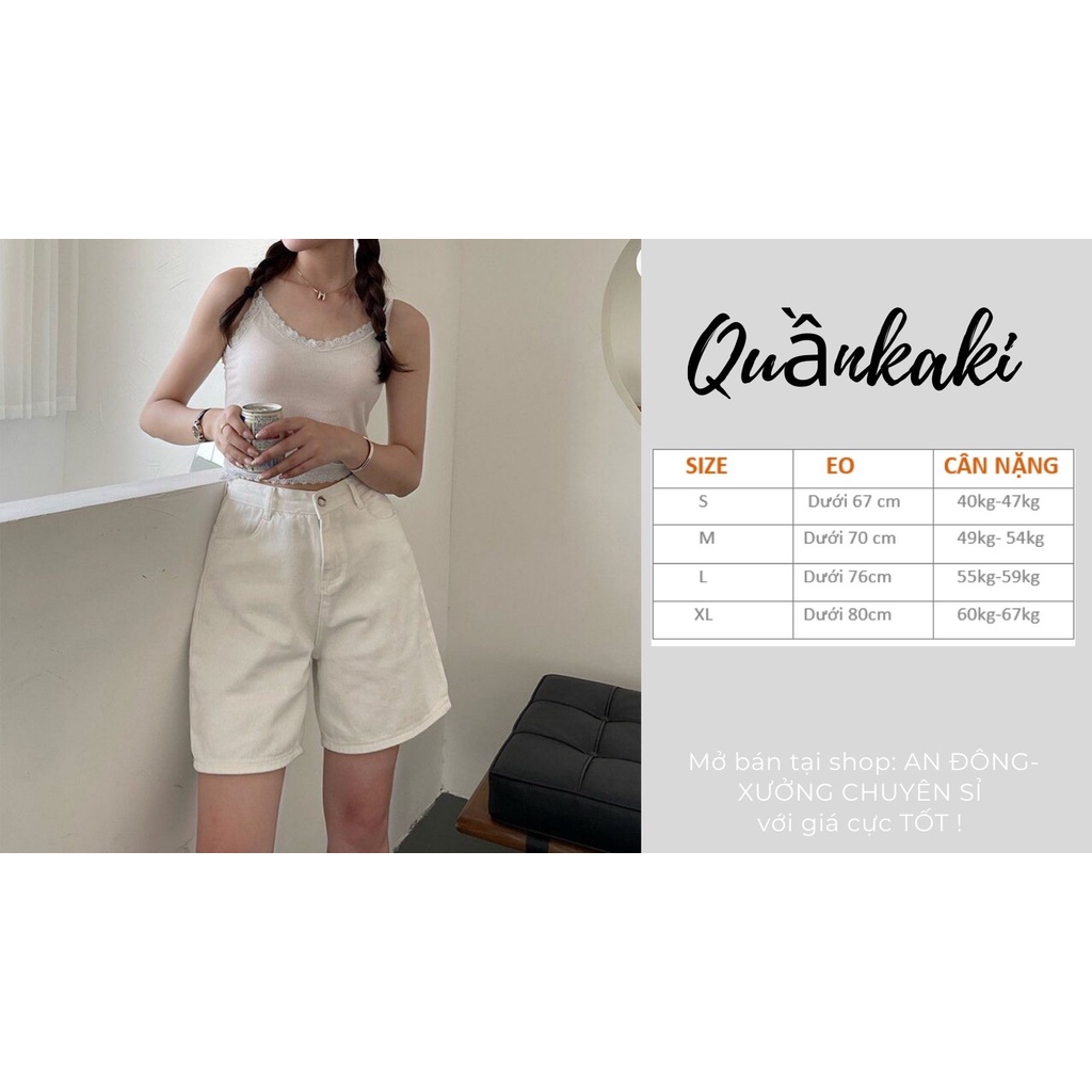 Quần short kaki nữ- Quần short lưng cao phong cách hàn quốc đơn giãn dễ phối đồ | BigBuy360 - bigbuy360.vn