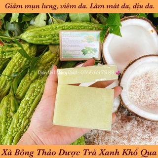 XÀ BÔNG THẢO DƯỢC TRÀ XANH KHỔ QUA HỮU CƠ [TẶNG TÚI LƯỚI TẠO BỌT] • Mamy Gold