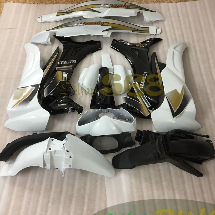 Bộ dàn áo Loại Phanh Đĩa  nhựa ABS nguyên sinh xe JUPITER V MÀU TRẮNG - S2099