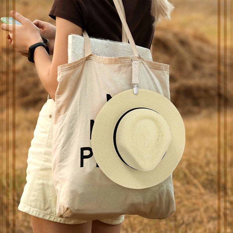 Phụ Kiện Kẹp Nón Chống Thất Lạc Bằng Hợp Kim Phối Ren Sáng Tạo Đa Năng Thời Trang