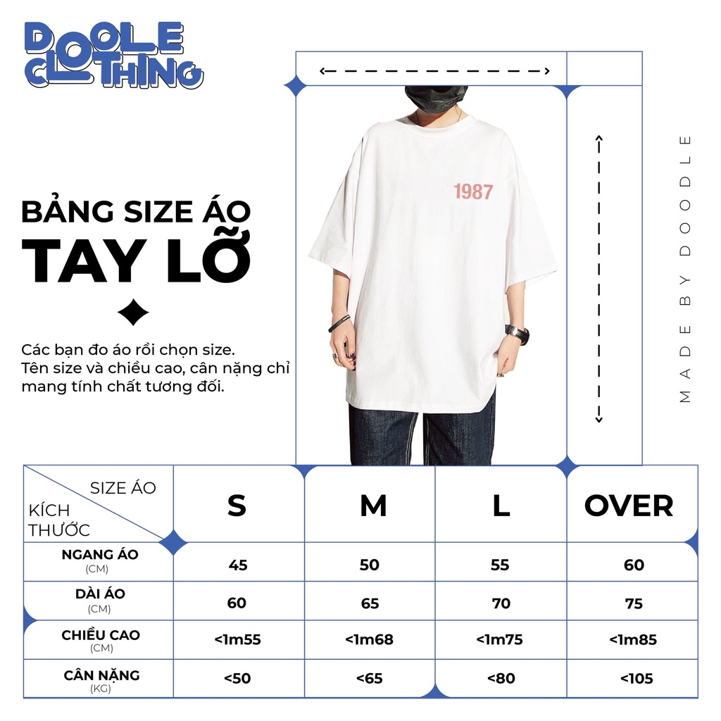 Hộp 3 áo thun unisex tay lỡ bí ẩn ngẫu nhiên