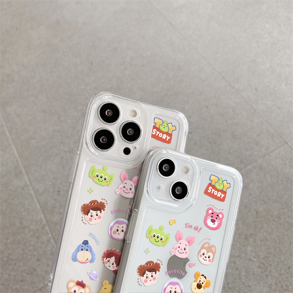 DISNEY Ốp Điện Thoại Mềm Trong Suốt Chống Sốc Hoạt Hình Toy Story Cho iPhone 11 13 12 X XS Pro Max XR 12 13