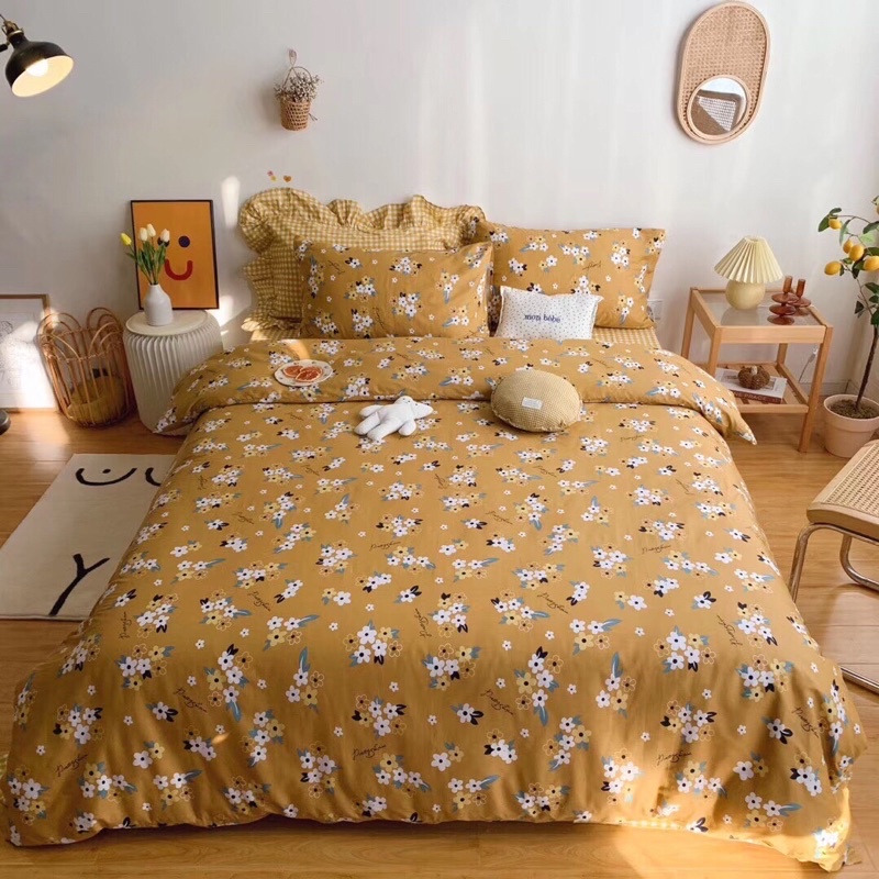 Bộ chăn ga gối Cotton living 100% cotton