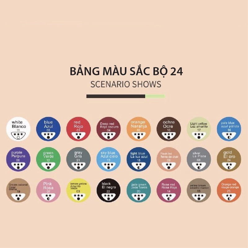 [ DaVinci ] Bộ màu acrylic giorgione lọ 25ml 24 màu + 6 cọ vẽ tranh , quần áo