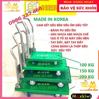 [ BH 12TH- SIÊU ÊM- SIÊU BỀN ] Xe Đẩy Hàng 150kg, xe đẩy hàng Hàn Quốc- 3-5 NĂM KO HỎNG SIÊU ÊM, SIÊU BỀN, SIÊU TỐT