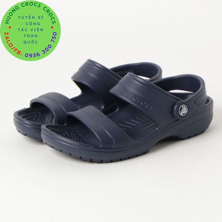 DÉP SANDAL CROCS CLASSIC CHO NAM MÀU XANH NAVY CHUẨN XỊN FULL BOX