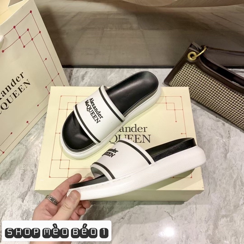 Dép mqueen quai ngang đế đúc fullbox