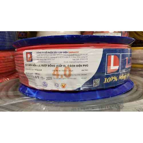100 mét dây điện đơn mềm 4.0 LION