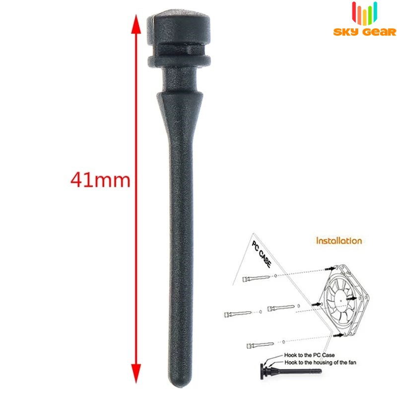 Ốc cao su gắn quạt máy tính - Ốc fan case cao su