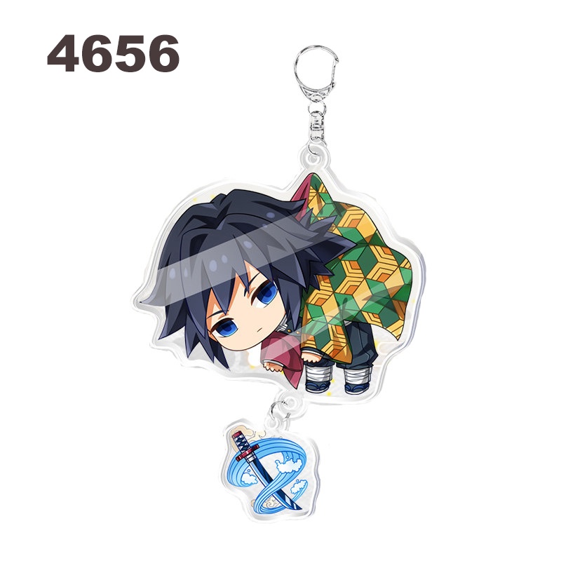 Móc Chìa Khóa acrylic Hình demon slayer tanjirou nezuko zenitsu inosuke