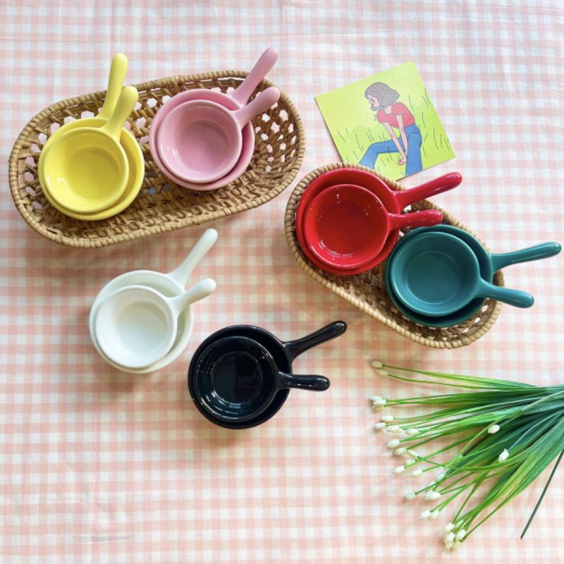 Chảo chấm mini đựng gia vị, mắm, ăn dặm