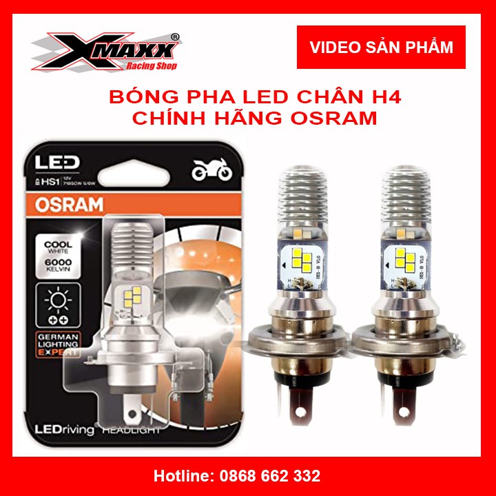 Bóng đèn pha LED siêu sáng H4 - hàng OSRAM chính hãng - bảo hành 1 năm