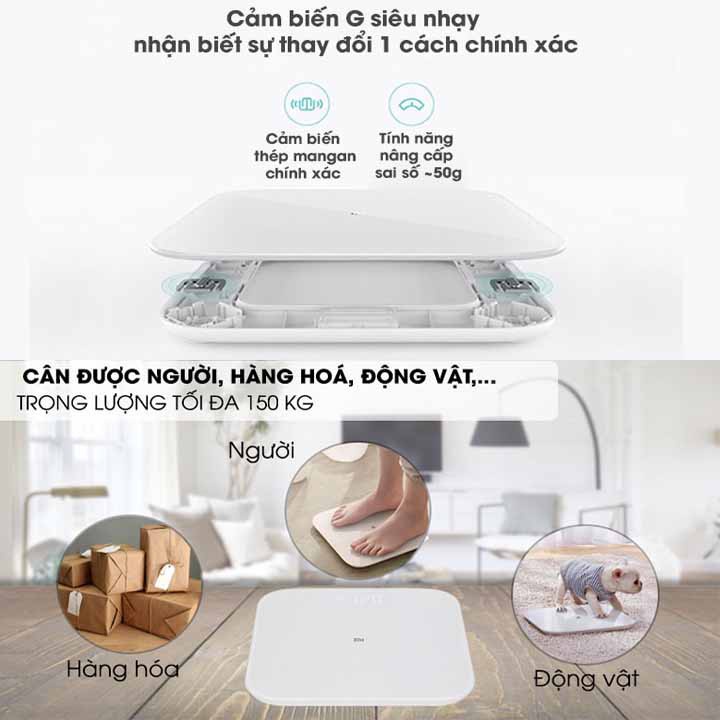 Cân điện tử sức khỏe thông minh Xiaomi Smart Scale 2/ Xiaomi Body Fat Scale 2 - Hàng Chinh Hãng - BH 12 Tháng
