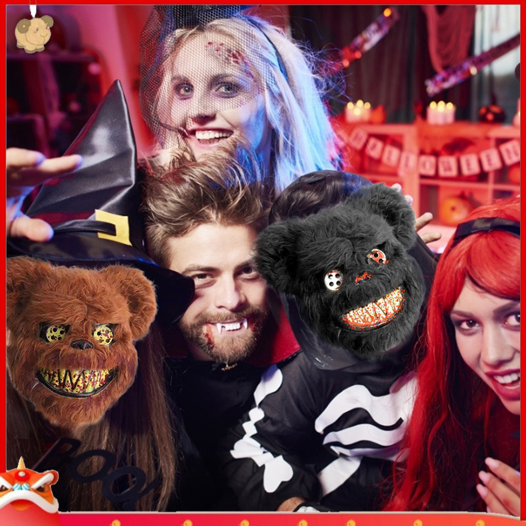 Mặt nạ gấu/thỏ đẫm máu đáng sợ kinh dị hóa trang Halloween