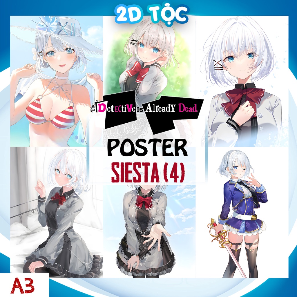 TRANH POSTER A3 SIESTA  ANIME THÁM TỬ ĐÃ CHẾT CHẤT LIỆU GIẤY CAO CẤP - 2D TỘC SHOP